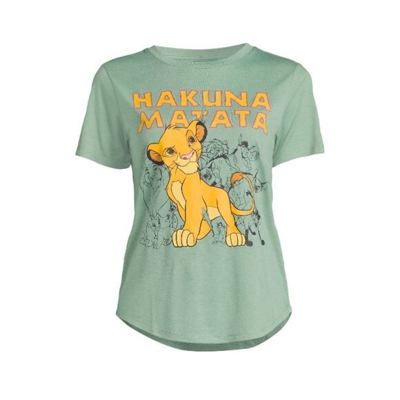 Women’s Juniors Graphic Lion King Hakuna Matata Short Sleeve T-Shirt Size XXL 19 - Picture 1 of 5